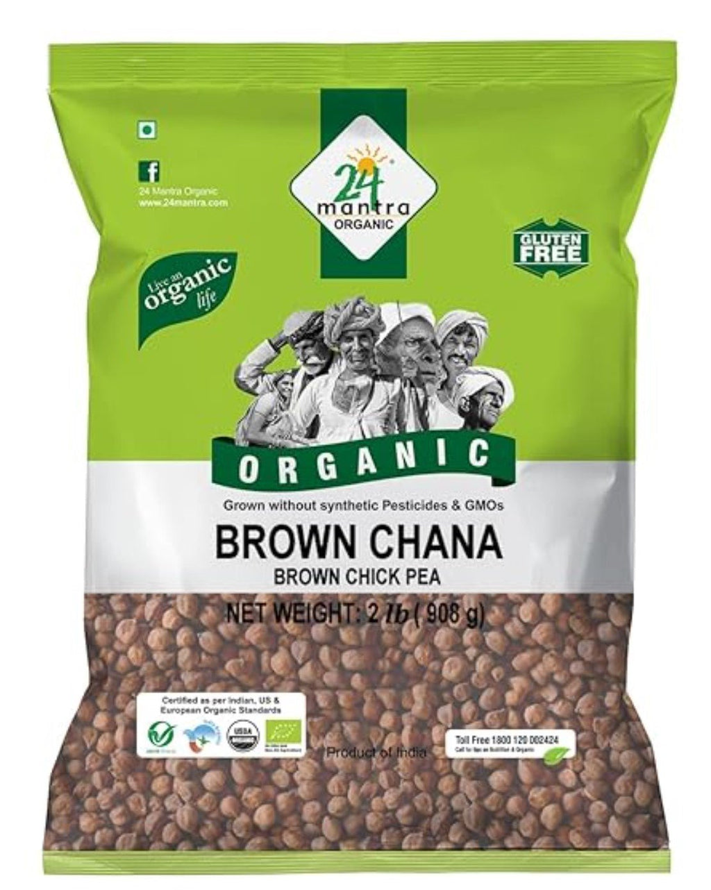 24 Mantra Organic Brown Chana Dal - Sale Cosmic