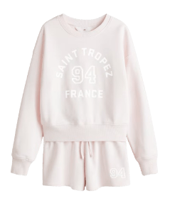 2 - Piece Sweatshirt and Shorts Set Outfit Set - Sale Cosmic