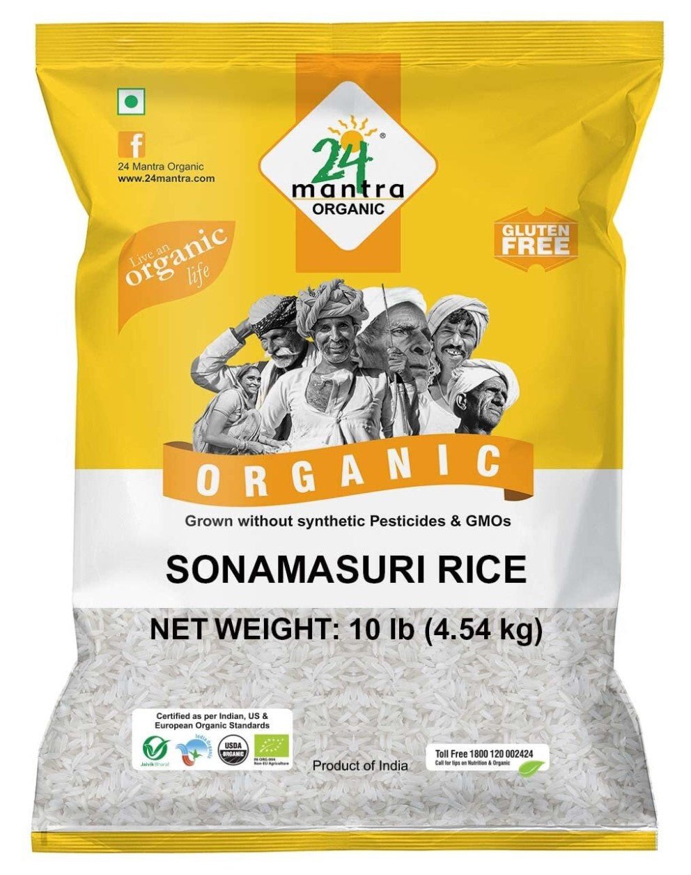 24 Mantra Organic Sonamasuri Rice 10 lbs Rice - Sale Cosmic