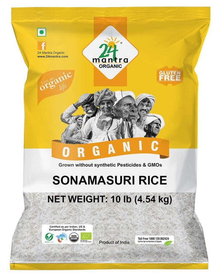 24 Mantra Organic Sonamasuri Rice 10 lbs Rice - Sale Cosmic