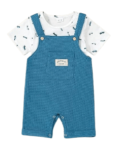 ZOEREA Toddler Baby Boys Clothes Summer Outfit Stripe T-Shirt and Shortall Romper Set Cute Jumpsuit Solid Color 6M - 4T Jumpsuit - Sale Cosmic