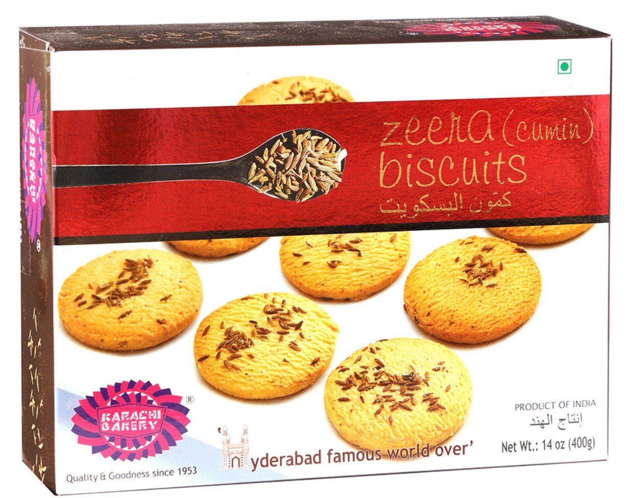 Karachi Bakery Zeera Cumin Biscuits - 400 Gm (14.1 Oz) Biscuits - Sale Cosmic