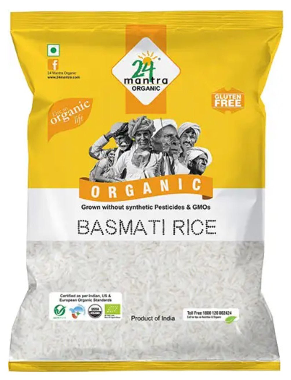 24 Mantara Organic Basmati Rice, Brown, 2 Pound Rice - Sale Cosmic