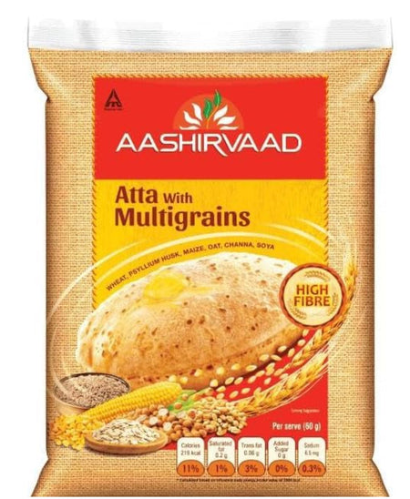 Aashirvaad Atta with Multigrains (Enriched Wheat Flour) - 4 lbs Multigrains - Sale Cosmic