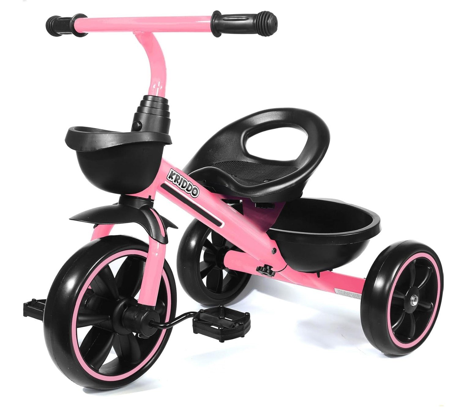 KRIDDO Tricycle for 2 - 5 Year Olds - Pink Toddler Trike With Gift for 24 Month to 4 Year Old Girls Tricycle - Sale Cosmic