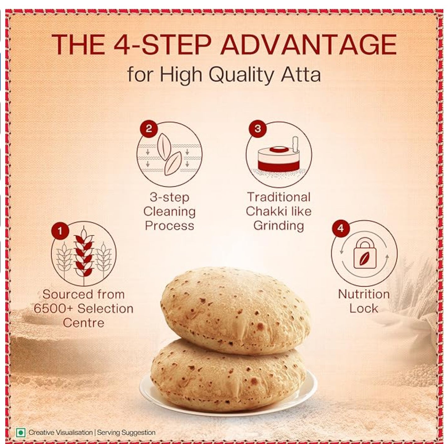 Aashirvaad 100% Whole Wheat Flour (atta) - 4 lbs (4 lbs bag) Wheat - Sale Cosmic