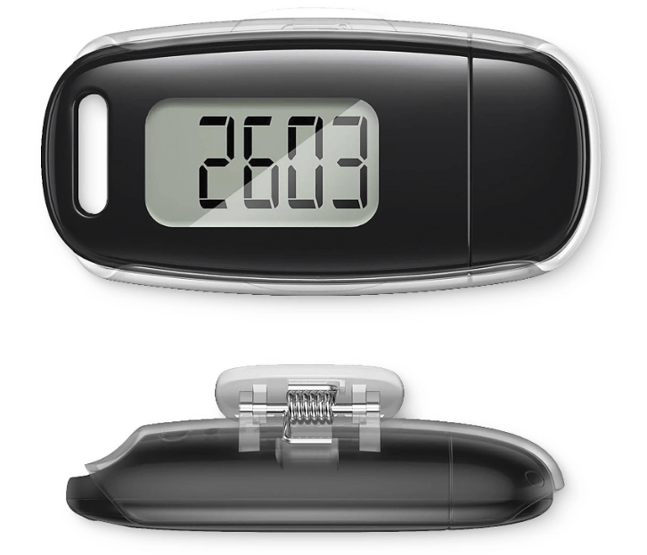 Rechargeable Pedometer with Clip, Lanyard, Detachable Clip, USB Cable pedometer - Sale Cosmic