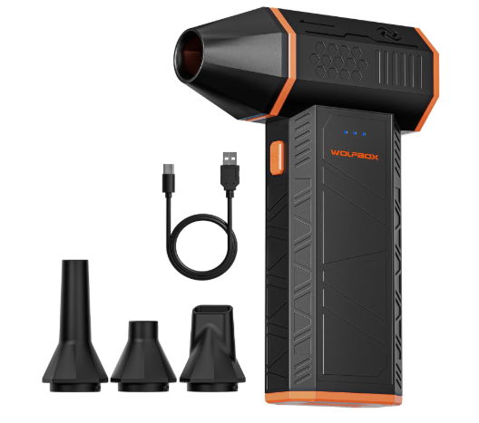 WOLFBOX MF50 Electric Air Duster - 110000RPM Super Power Cordless Air Duster, 3 - Gear Adjustable Mini Blower with Fast Charging, Dust Blower for Computer, Keyboard, House, Outdoor and Car Electric cleaner - Sale Cosmic