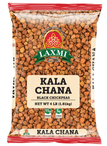 Laxmi Kala Chana Black Chickpeas - 4 Lb (1.81 Kg) Chana Black Chickpeas Laxmi - Sale Cosmic