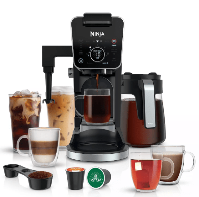 Ninja DualBrew Pro Specialty Coffee System, Single - Serve, Pod, and 12 - Cup Drip Coffee Maker - CFP301: Coffee Machine with Frother, 60 oz Capacity Coffee Maker - Sale Cosmic