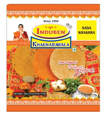 Induben Plain Khakhra (200 GM - 7.05 OZ) Plain Khakhra Induben - Sale Cosmic