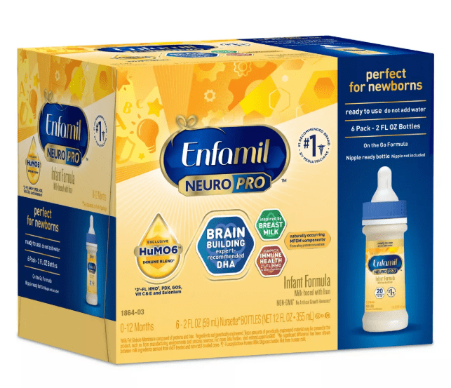 Enfamil NeuroPro Ready to Feed Infant Formula Bottles - 2 fl oz Each/6ct liquid Health Supplements for infants - Sale Cosmic