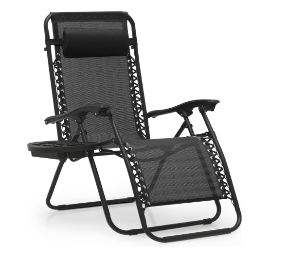 MoNiBloom Zero Gravity Chair Outdoor Folding Patio Lounge Chair for Outside Reclining Lawn Chair Recliner Beach Chair for Adults, Black zero gravity chair - Sale Cosmic