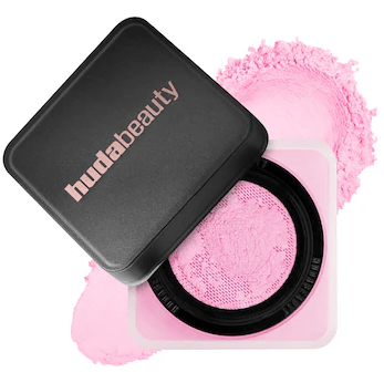 HUDA BEAUTY Easy Bake Blurring Loose Baking & Setting Powder ,Color: Ube Birthday Cake - electric lilac with subtle pink hues for a bright & rosy look Size 0.71 oz / 20 g loose powder - Sale Cosmic