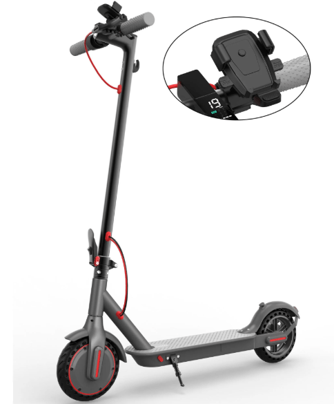 PORORO THES10 Foldable Electric Scooter for Adults, Max 19 Miles Range, with 8.5" Tires, 350W, 16MPH, Black E - Scooter - Sale Cosmic