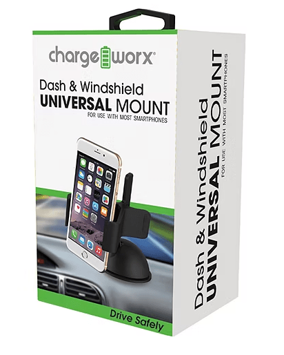 Chargeworx Universal Dash Cell Phone Car Mount Model CHA - CX9911BK mobile phone stand - Sale Cosmic