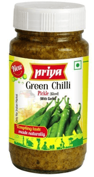 Priya Green Chilly Pickle 300g Pickle - Sale Cosmic