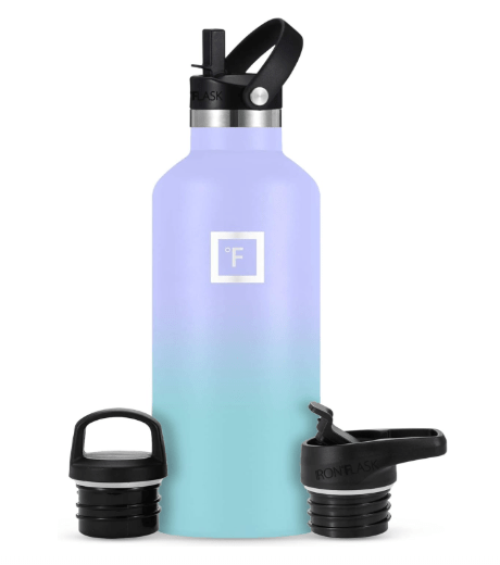 IRON °FLASK Camping & Hiking Hydration Canteens - 3 Lids (Narrow Straw Lid) Leak Proof Vacuum Insulated Stainless Steel - Hot & Cold Double Walled Sports Water Bottle - Cotton Candy, 32 Oz Water Bottle - Sale Cosmic