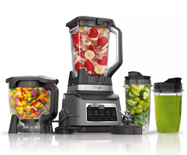 Ninja Professional Plus Kitchen Blender System and 8 - Cup Food Processor with Auto - iQ Black BN803TGT: 72oz Smoothie Blender, 5 Speeds, Ice Crusher Blender - Sale Cosmic