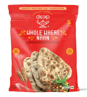 Clay Oven Whole Wheat Naan5p - 14.1oz Frozen Naan - Sale Cosmic