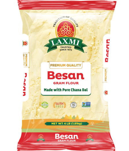 Laxmi Freshly Milled Besan - 4 Lb (1.81 Kg) Besan - Sale Cosmic
