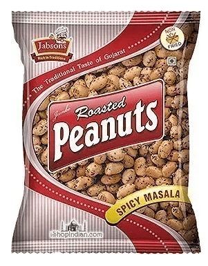 Jabsons Roasted Peanuts - Spicy Masala 4.94 oz bag Roasted Peanuts - Sale Cosmic