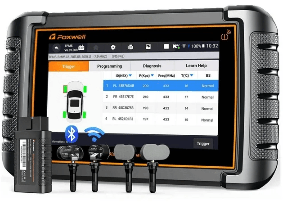 FOXWELL NT809TS TPMS Relearn Activation Tool OBD2 Scanner All Systems Bi - Directional Diagnostic Scan Tool 30+ Reset Active Test EOBD OBD Car Diagnostic Scanner TPMS Functions with 4PCS Sensors Car Electronics - Sale Cosmic