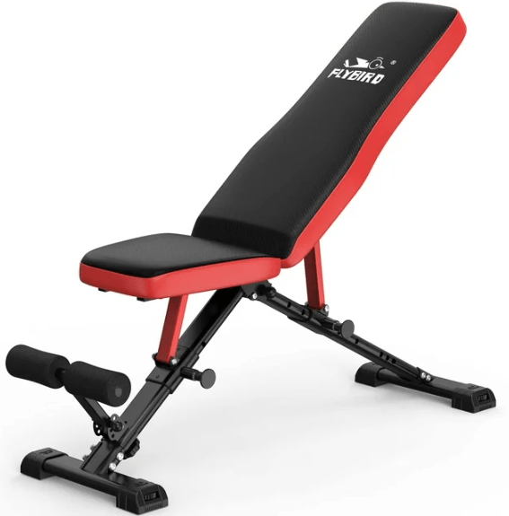 Flybird Collapsible Exercise Folding Adjustable Weight Bench, Strength Training Workout Bench up to 6.2' , 800lbs Weight Capacity Exercise Bench - Sale Cosmic