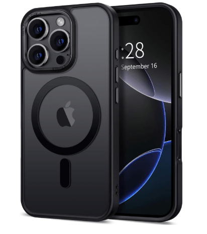 Hython Case for iPhone 16 Pro Case Magnetic Translucent Matte Phone Cases 6.3" [Compatible with MagSafe] Thin Slim Fit Shockproof Bumper Hard Protective Cover for Women Men Girls, Frosted Black mobile cover - Sale Cosmic