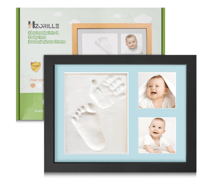 Baby Footprint and Handprint Clay Kit,Baby Hand and Footprint Kit,Clay Handprint Keepsake Frame,Newborn Keepsake Frame,Newborn Essentials Must Haves(black) baby gift set - Sale Cosmic