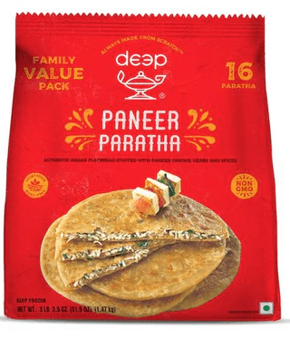 Deep FP Paneer Paratha 51.9 Oz (16 PCS) Frozen Paneer Paratha Deep - Sale Cosmic