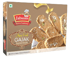 Jabsons - Agra Gud - Gajak - 400 gm|Agra Gajjak Made with Sesame Seeds |Gajak | Sweets | Made with Jaggery | Gazak|Traditional Crispy Gajjak Sweets Sale Cosmic - Sale Cosmic