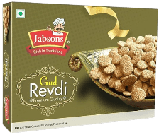 Jabsons Gud Revdi Gajak 400 Gm| Sweet And Crunchy Gud Ki Rewari|Gud Revdi | Rewdi Sweet | Gur Revari | Gazak Candy/Rewadi Sesame And Jaggary Khasta Gajak Sweets Sale Cosmic - Sale Cosmic