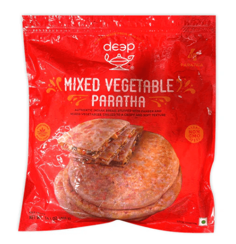 Deep Mixed Vegetable Paratha - 4 PCS Mixed Vegetable Paratha frozen - Sale Cosmic