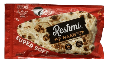 Deep Frozen Reshmi Naan, (4pcs.) 13.4oz (380g) Frozen Naan - Sale Cosmic