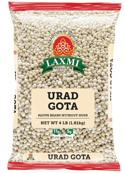 Laxmi Urad Gota Matpe Beans Without Husk - 4 Lb (1.81 Kg) Urad Gota Laxmi - Sale Cosmic
