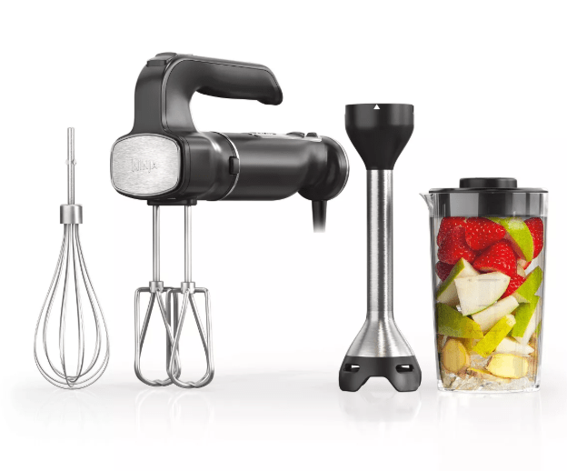 Ninja Foodi Power Mixer System with Hand Blender & Hand Mixer Combo and 3 - Cup Blending Vessel - CI101: Immersion Blender, 5 Speeds, Whisk Hand Blender - Sale Cosmic